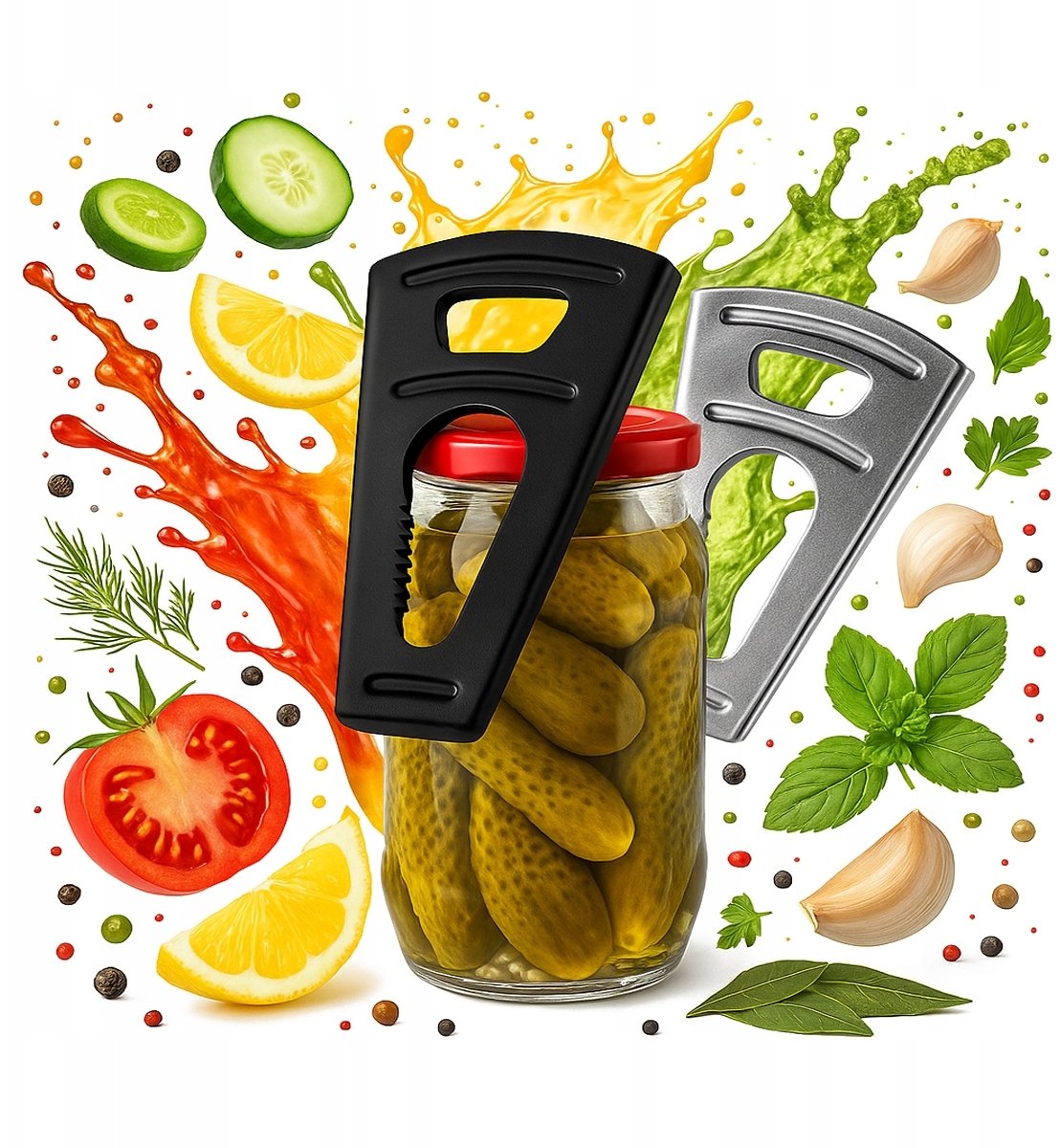 OTWIERACZ DO SŁOIKÓW I BUTELEK METALOWY 3w1 Mocny Uchwyt