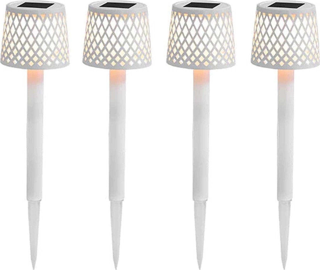 New Garden Gretita Solar Lamp Garden Spike 4 units white