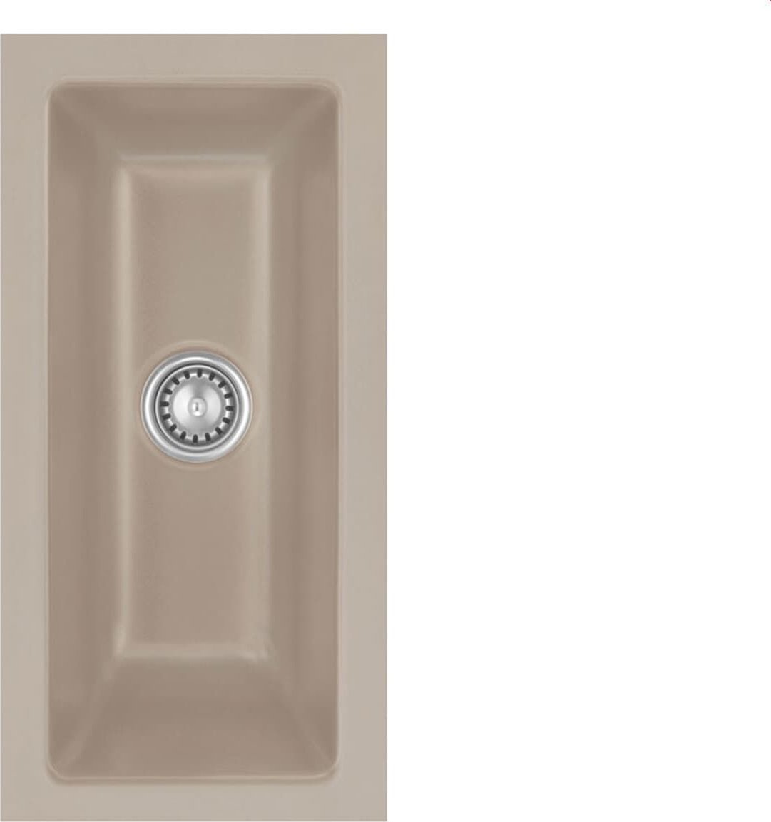 Zlewozmywak SYSTEMCERAM Systemceram Mera 16 U Fango, zlewozmywak ceramiczny, korek manualny