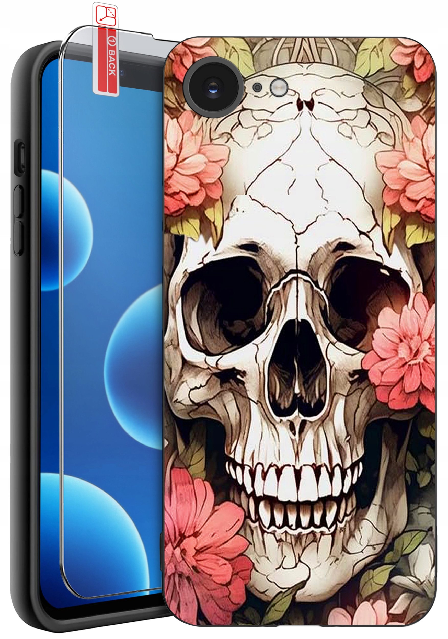 ETUI do iPhone 16e | WZORY | SILIKONOWE MATT CASE + SZKŁO 9H