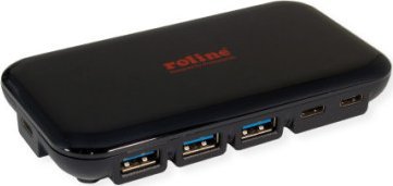 HUB USB Roline Koncentrator ROLINE USB 3.2 Gen 2, 7-drożny (3x typ C + 4x typ A)