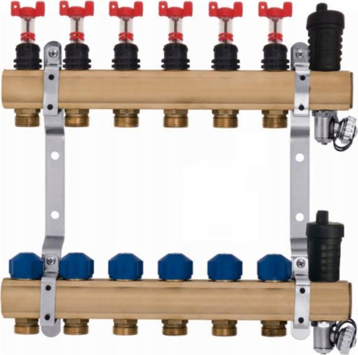 Kisan KRPTp - Rozdzielacz 1" do ogrzewań płaszczyznowych i grzejnikowych z wyjściem 3/4" o standardzie Eurokonus KRPTp 2 [1]