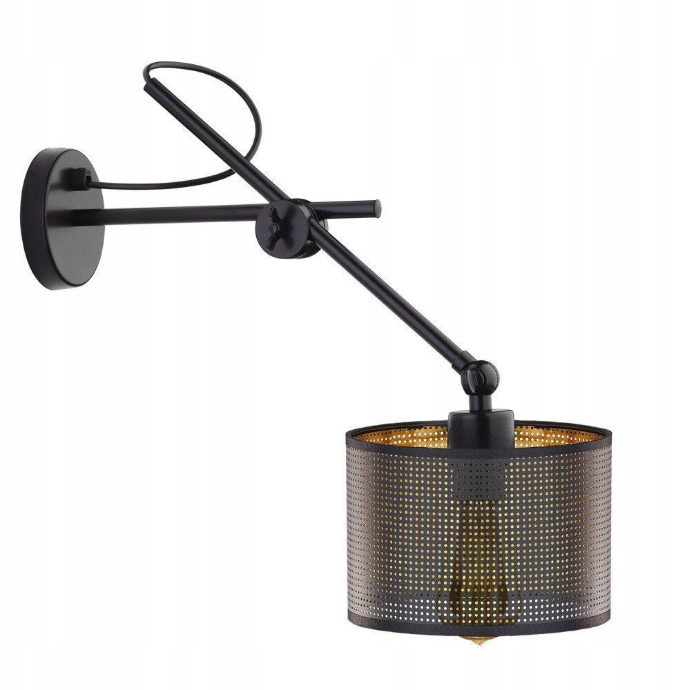 Kinkiet na wysięgniku ruchomym HAMILTON AŻUR lampa ścienna LED do czytania z abażurem E27