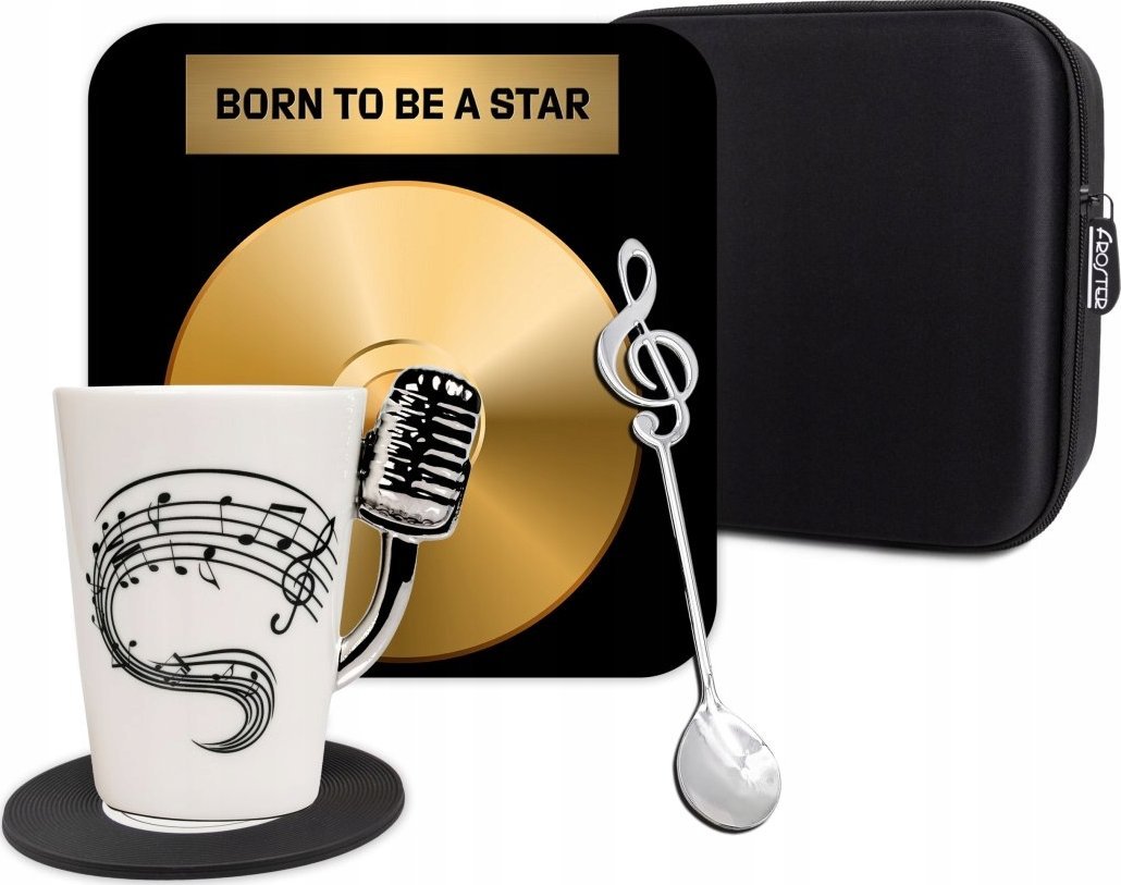 Mikrofon Froster Zestaw Prezentowy dla Muzyka - Mikrofon - prezent dla radiowca, wokalisty