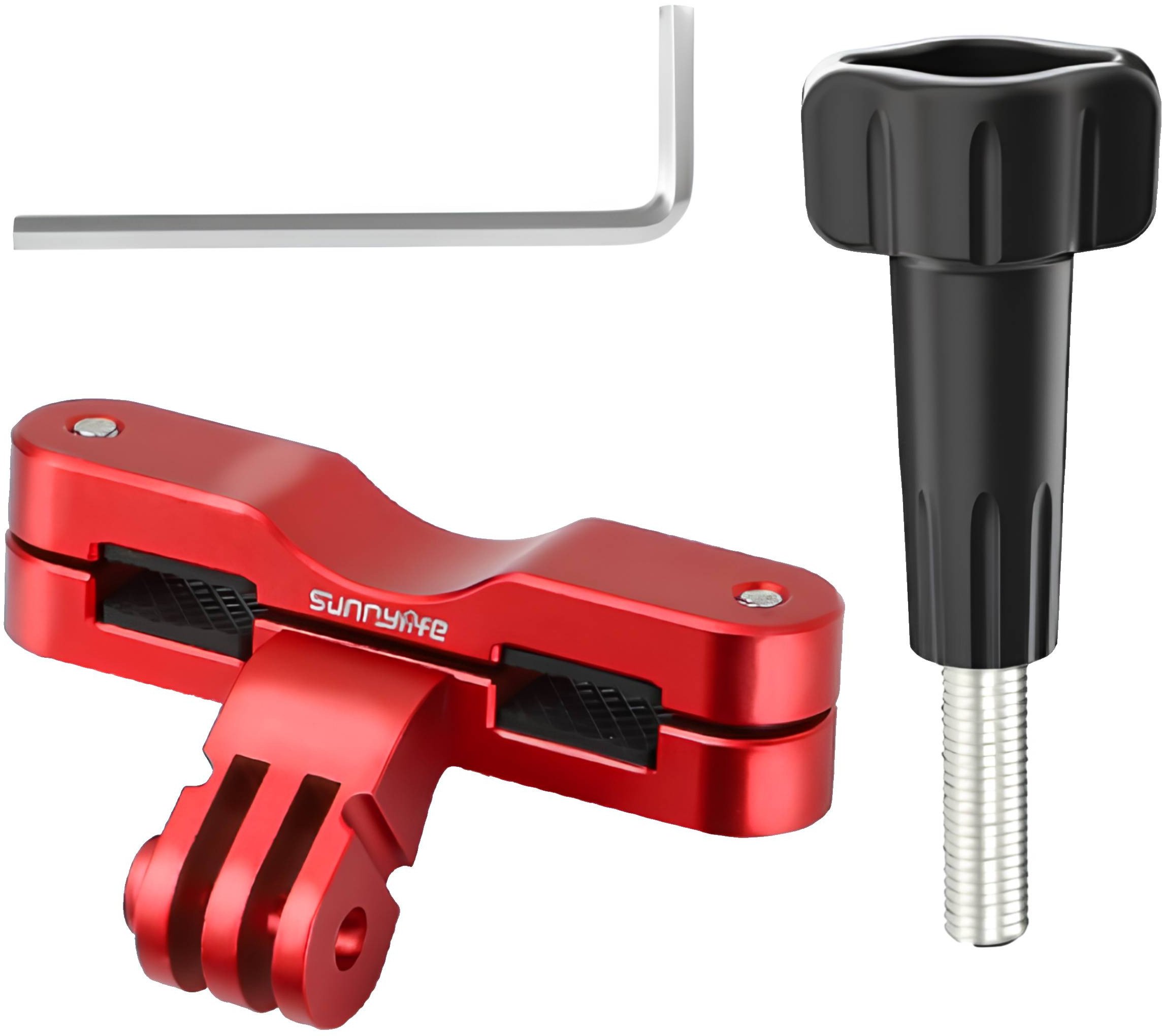 UCHWYT ROWEROWY NA SIODEŁKO DO KAMERY SPORTOWEJ ACTION 5 PRO / INSTA360 GO 3S / GOPRO 13 (CZERWONY)