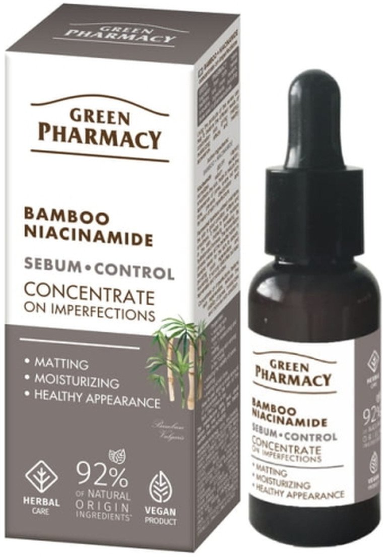 Green Pharmacy Serum na niedoskonałości Bambus + Niacynamid 30ml