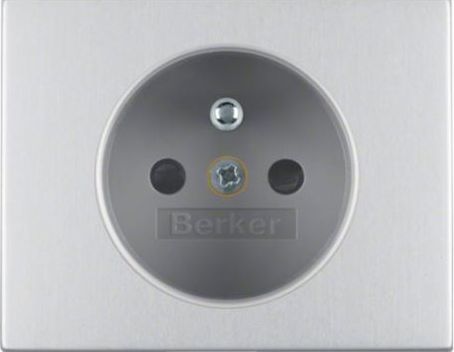 Hager K.5 Płytka czołowa gniazda aluminium (3965757003)