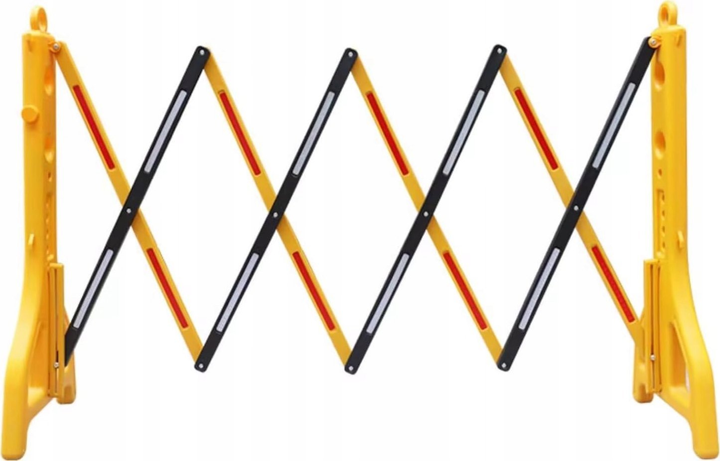 BARIERA NOŻYCOWA HARMONIJKA ZAPORA SKŁADANA DROGOWA 2,5m PVC ZÓŁTA ODBLASK