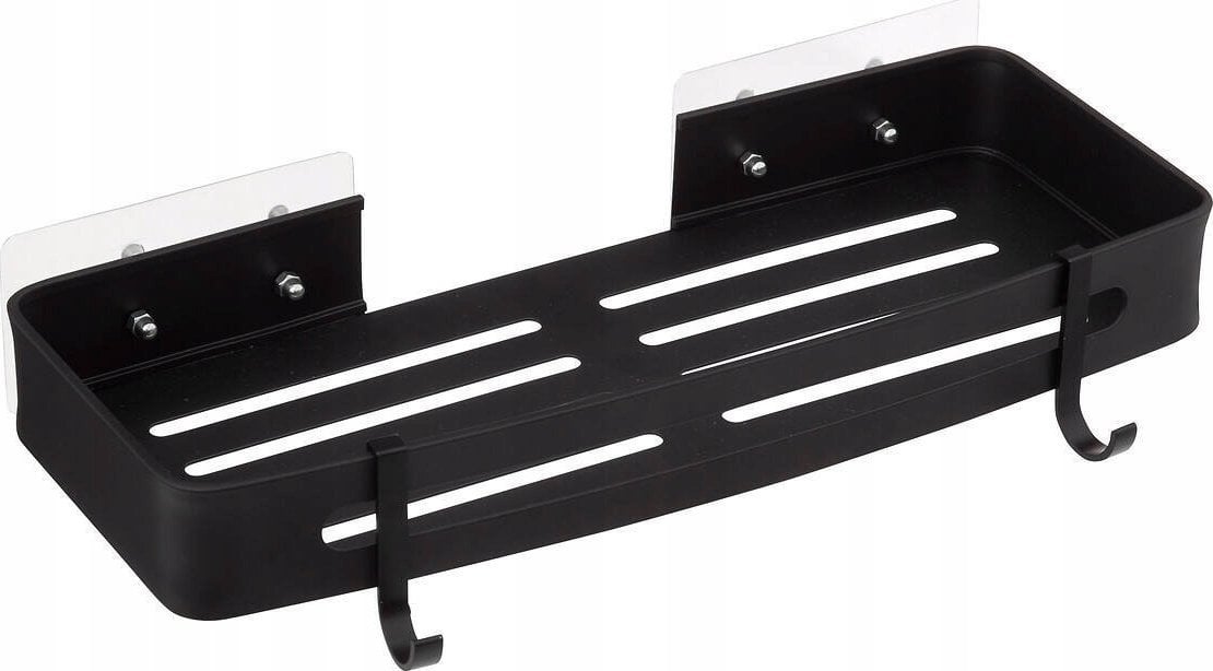 5five Półka łazienkowa pod prysznic, aluminiowa, czarna, 32,5 x 13 x 5,8 cm