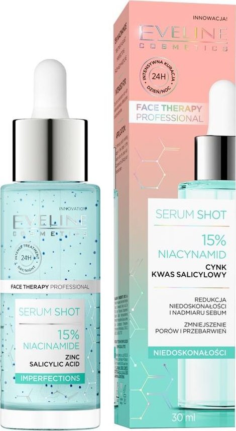Eveline Face Therapy Professional Serum Shot - kuracja na niedoskonałości z 15% niacynamidem 30ml