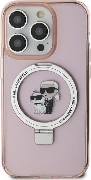 Karl Lagerfeld Karl Lagerfeld KLHMN61HMRSKCP iPhone 11 / Xr 6.1" różowy/pink hardcase Ring Stand Karl&Choupettte MagSafe