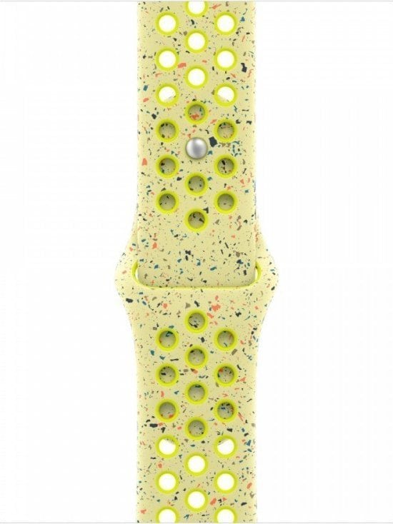 Apple Pasek sportowy Nike w kolorze promiennym zielonożółtym do koperty 42 mm - rozmiar M/L