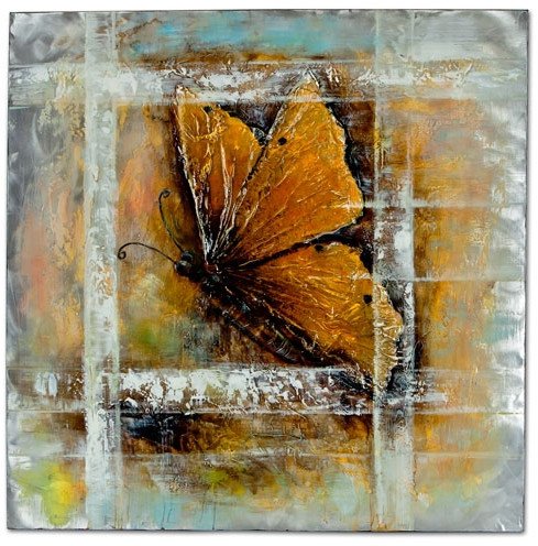 Obraz na płótnie 100x100 cm Motyl brązowy