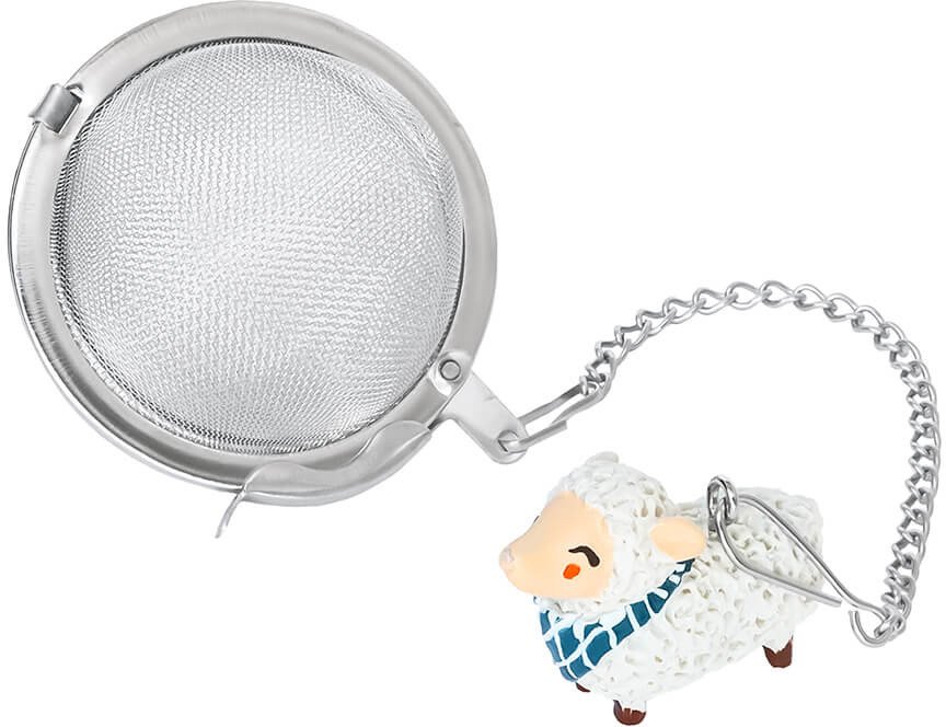 Metalowy zaparzacz owca kulka - idealny do parzenia herbaty, ziół, wielokrotnego użytku prezent upominek na walentynki dla żony dziewczyny kobiety nar