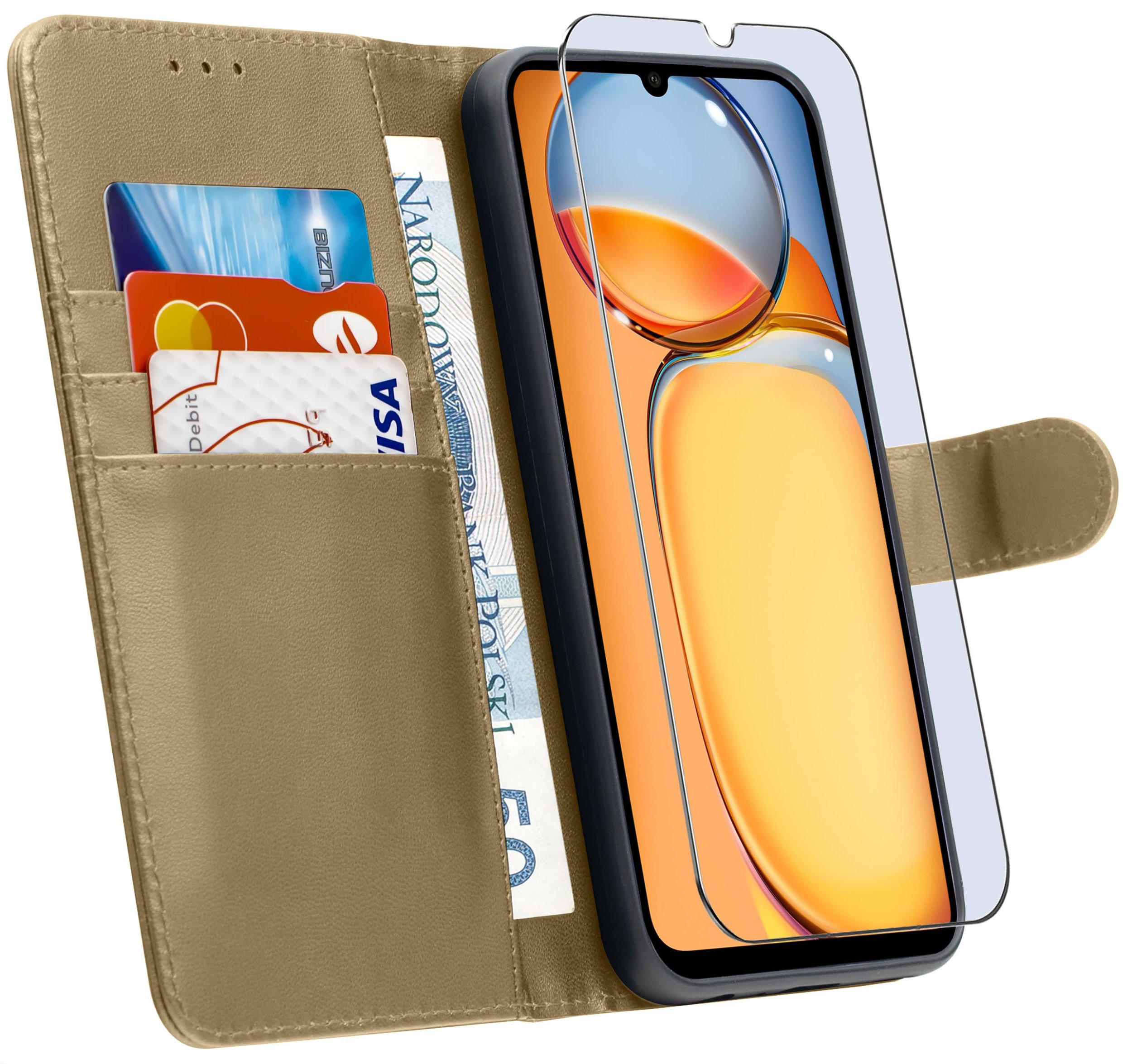 ETUI do Xiaomi Redmi 13C 4G|5G | SKÓRZANE PORTFEL BOOK TOKRA CASE + SZKŁO