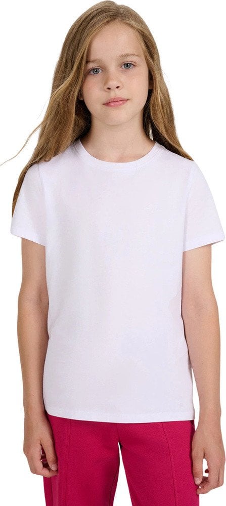Koszulka dla dziewczynki 4F F2332 biała 4FJWMM00TTSHF2332 10S 128cm