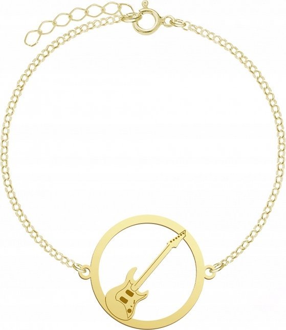 Radziszewska Jewellery Pozłacana bransoletka GITARA ELEKTRYCZNA GRAWER DE