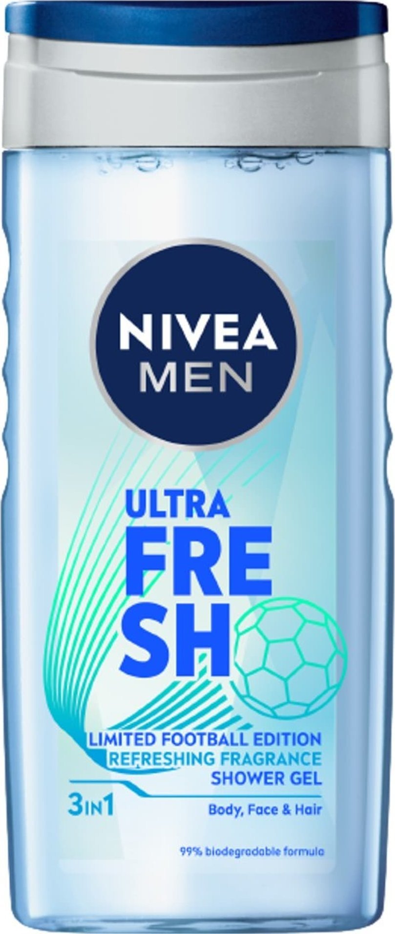 Nivea MEN Żel pod prysznic 3w1 Ultra Fresh 250 ml - wersja limitowana