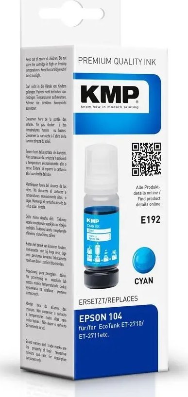 KMP Printtechnik AG KMP Tinte EcoTank* T00P2 8000 S. cyan remanufactured