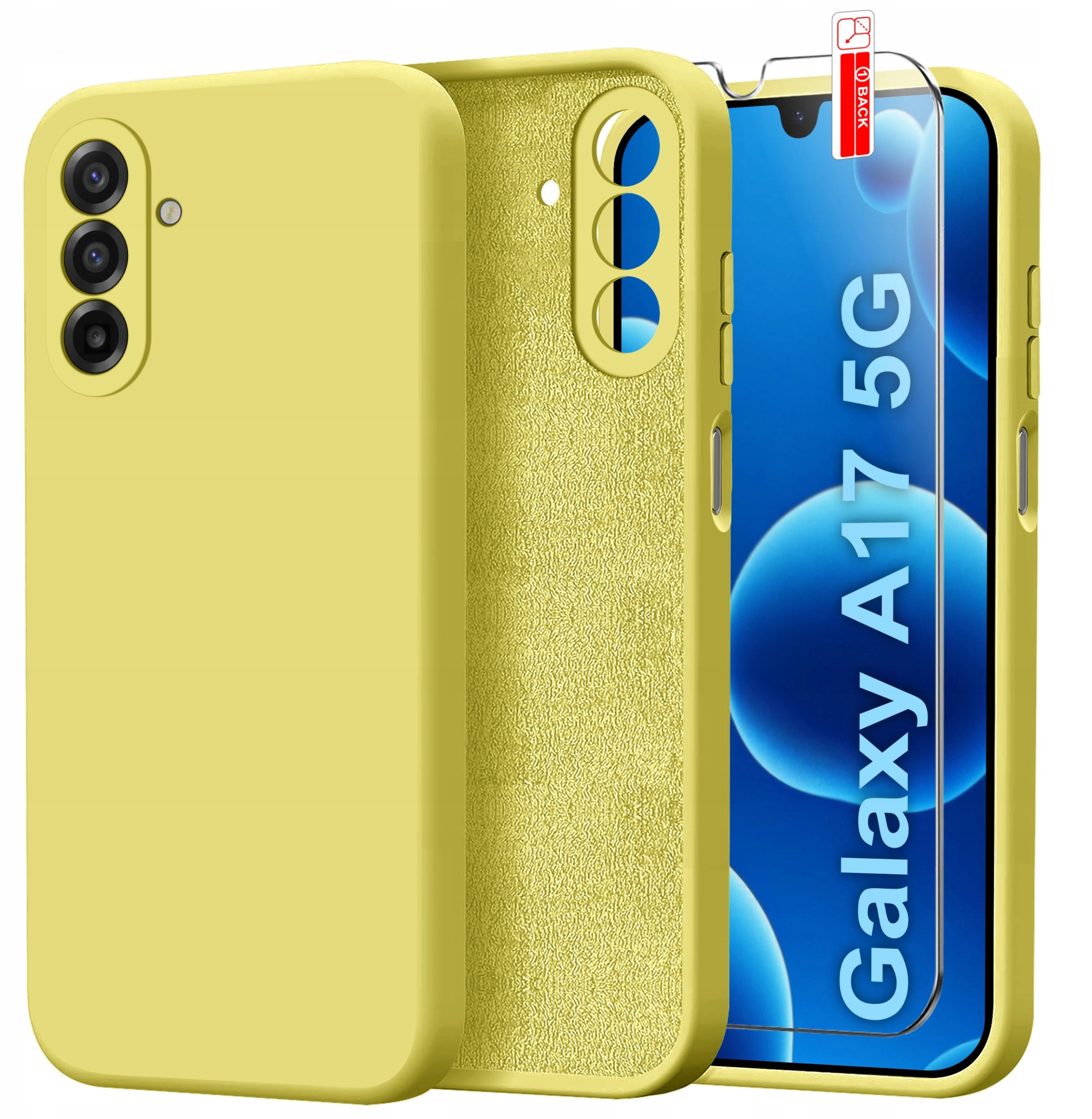 Etui do Samsung A17 5G CASE Silicone ELASTYCZNE + Szkło OCHRONNE 9H
