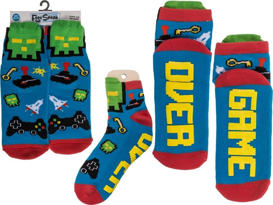 Out of the blue Antypoślizgowe Skarpetki Gracza dla Chłopca - GAME OVER