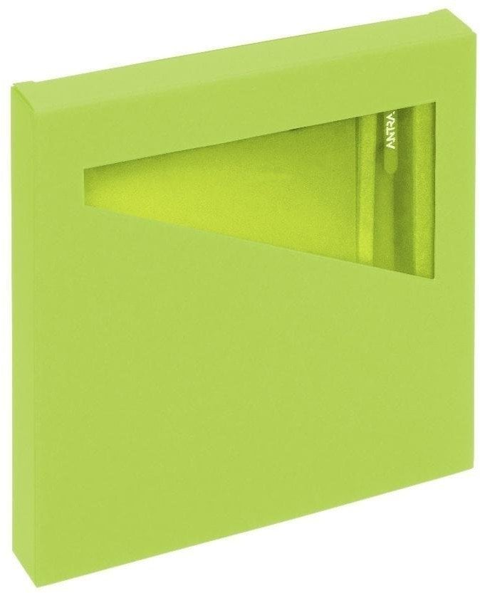 Notes A6 z długopisem limonkowy w pudełku