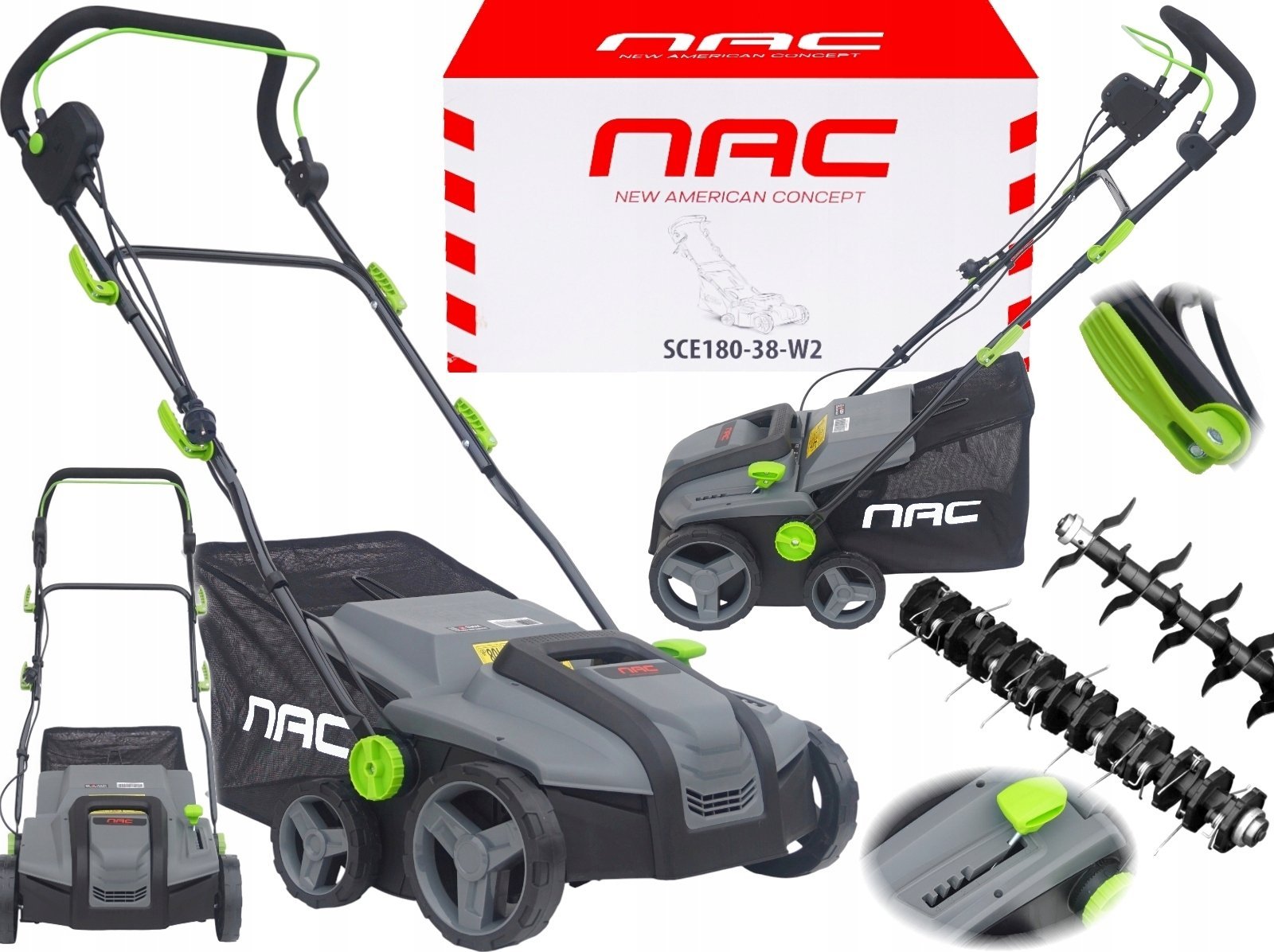 NAC Wertykulator / aerator SCE180-38-W2