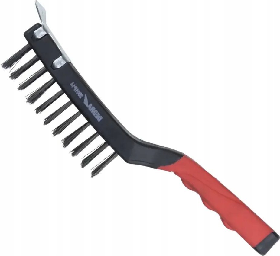 Dedra Szczotka druciana 4-rzędowa+skrob, stal,285mm, dwumat.uchwyt