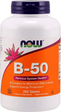 NOW Foods NOW Foods - Witamina B-50, 250 tabletek