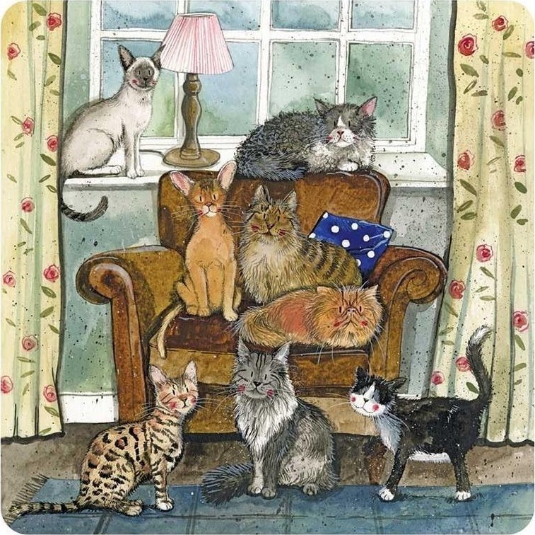 Podkładka pod kubek C162 Dom pełen kotów