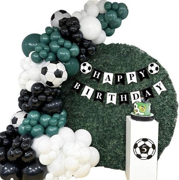 Zestaw balonów Happy Birthday piłkarski 78el