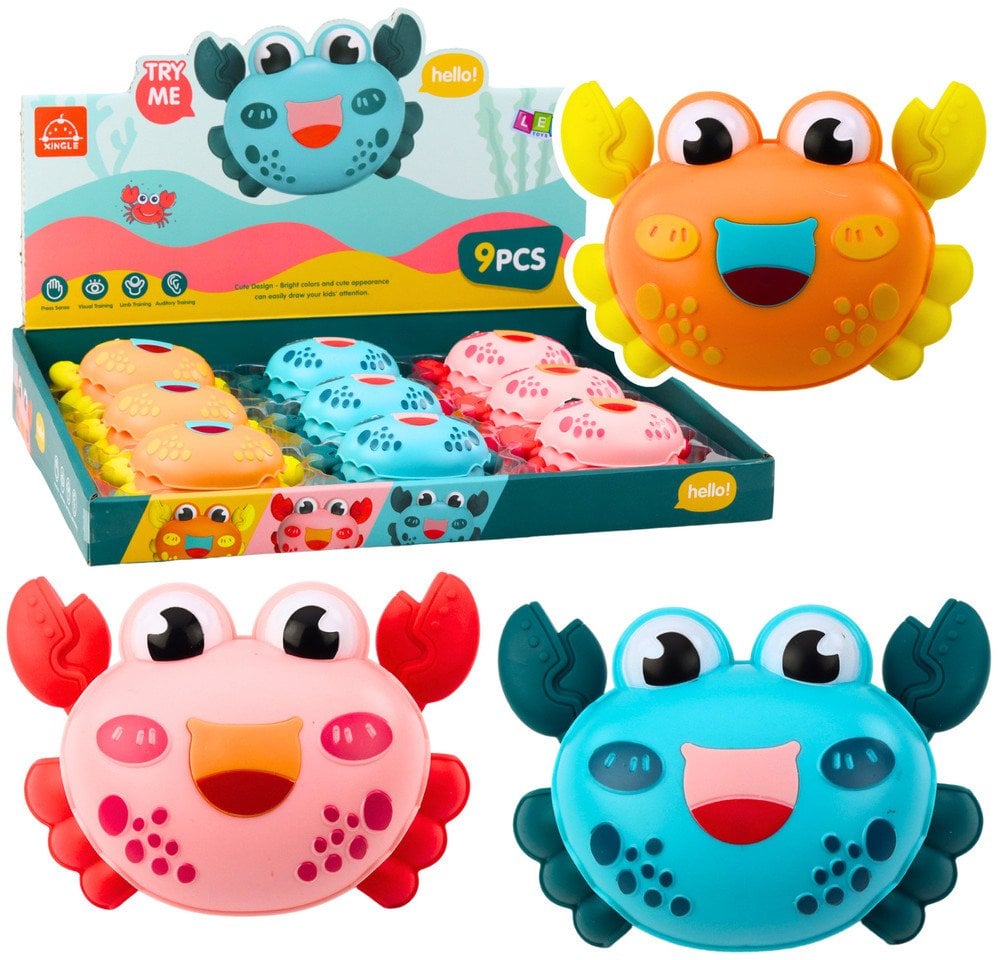 Krab Interaktywny Z Napędem MIX Kolorowy Jeżdżący