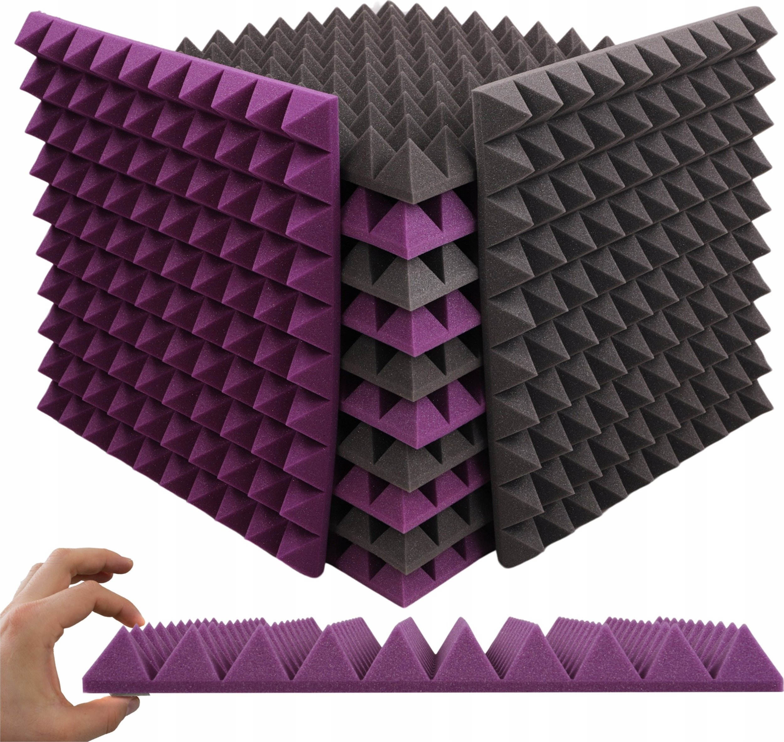 Panele akustyczne stożkowe mata wygłuszająca ścienna pochłaniająca echo 3 m