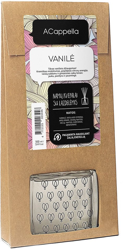 Namų kvapas su lazdelėmis ACappella Vanilė, 100 ml