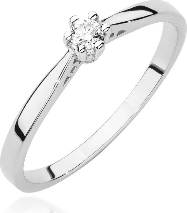 Best Diamonds złoty pierścionek z brylantem 0.08ct 24