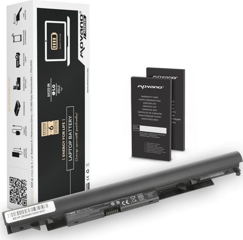 Bateria Movano Bateria Movano Premium do notebooka HP 250 G6 (14.4V-14.8V) (2600 mAh)