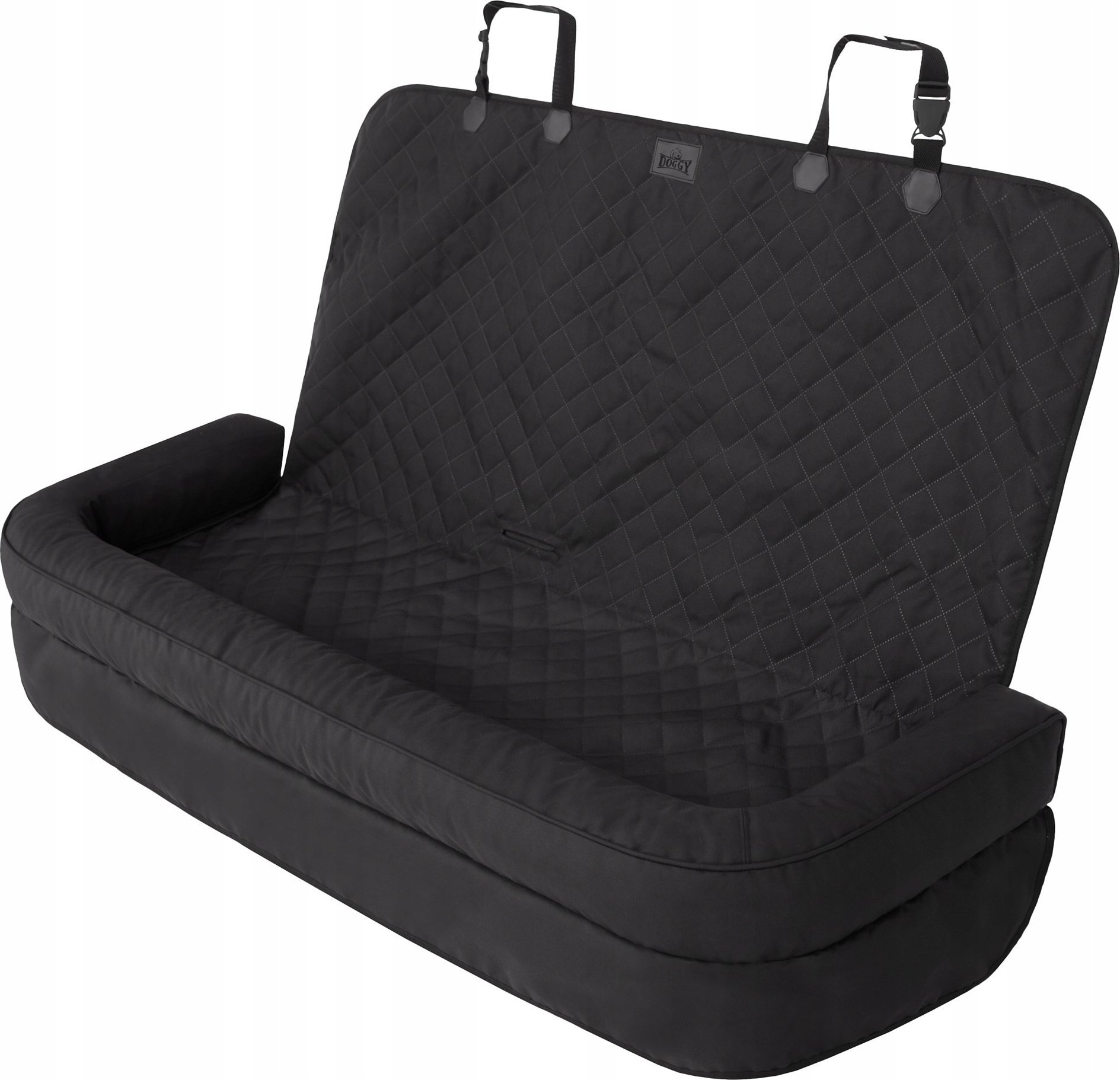 DOGGY TRANSPORTER BACK CZARNY OXFORD
