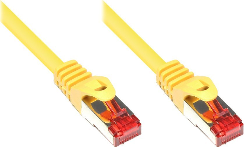 Good Connections RNS Patch Cable with Rastnasenschutz, Cat. 6, S/FTP, PiMF, PVC, 250MHz, yellow, 7,5m, Good Connections (8060- 075Y)