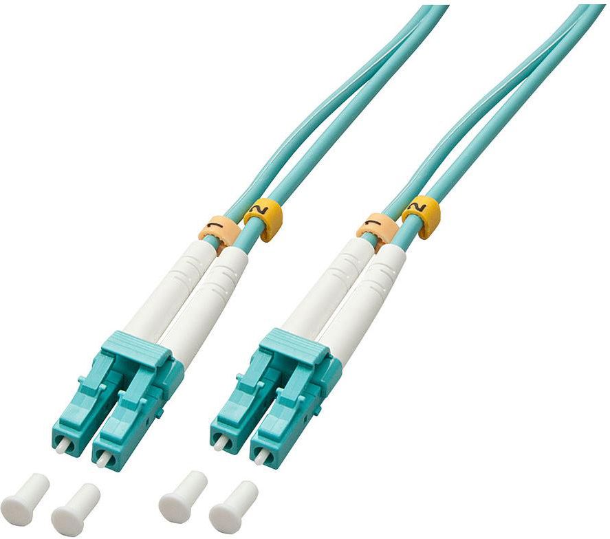 Lindy Patchcord światłowodowy LC/LC OM3 50/125um, Multimode, 2m (46371)