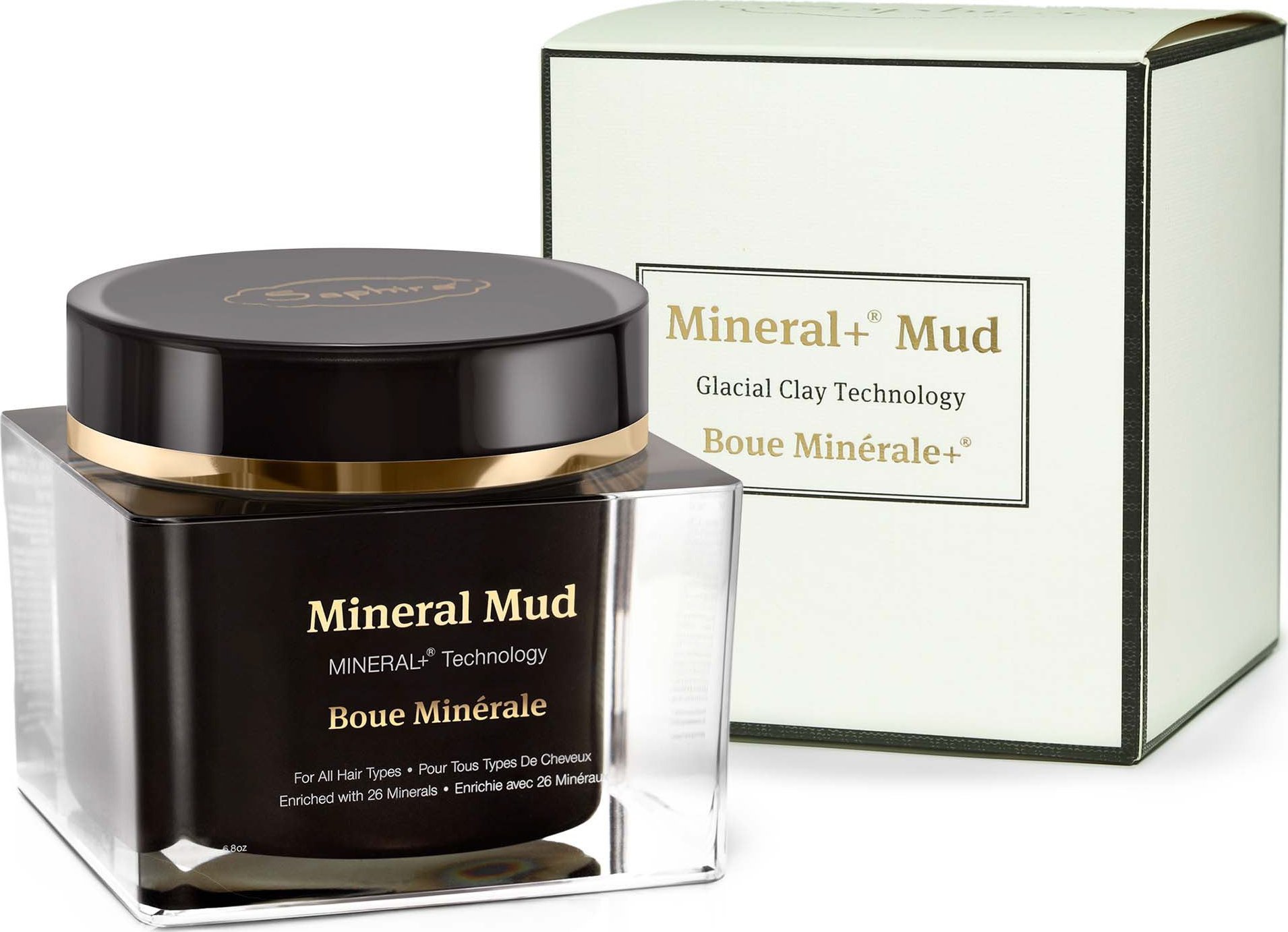 Health and Beauty Saphira Mineral+ Mud With Glacial Clay kaukė-mineralinis purvas plaukams su ledyniniu moliu, su 26 mineralais, 200 ml