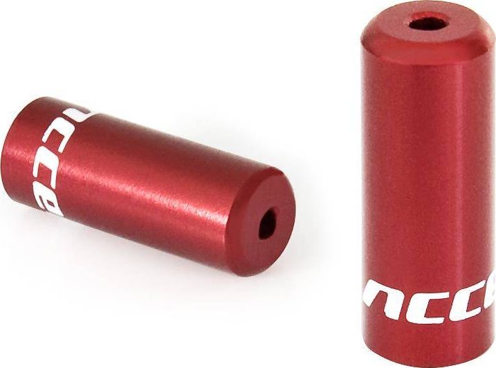 Accent Końcówki pancerza Accent aluminiowe 4 mm, przerzutkowe, 5 szt. czerwone