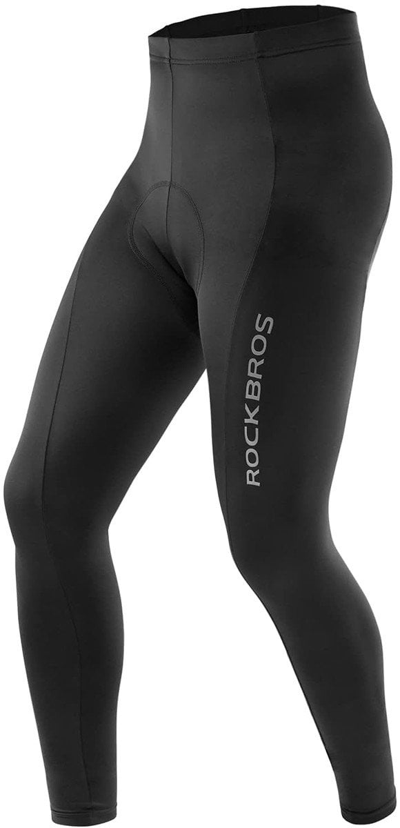 Spodnie rowerowe kolarskie długie oddychające z wkładką L - czarne Spodnie rowerowe kolarskie długie oddychające z wkładką L - czarne