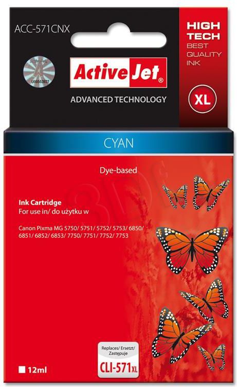 Tusz Activejet tusz ACC-571CNX / CLI-571C XL (cyan)