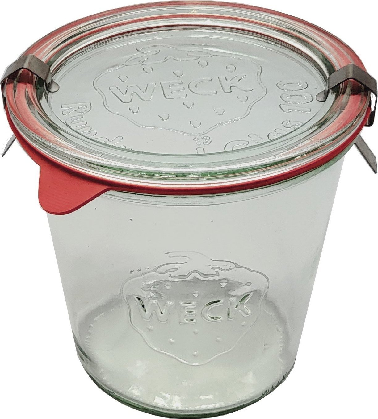 Wamar-Sosenka Zestaw Słoików WECK Pojemność 580 ml średnica 100mm 12 sztuk + Szklane wieka, zapinki, gumki