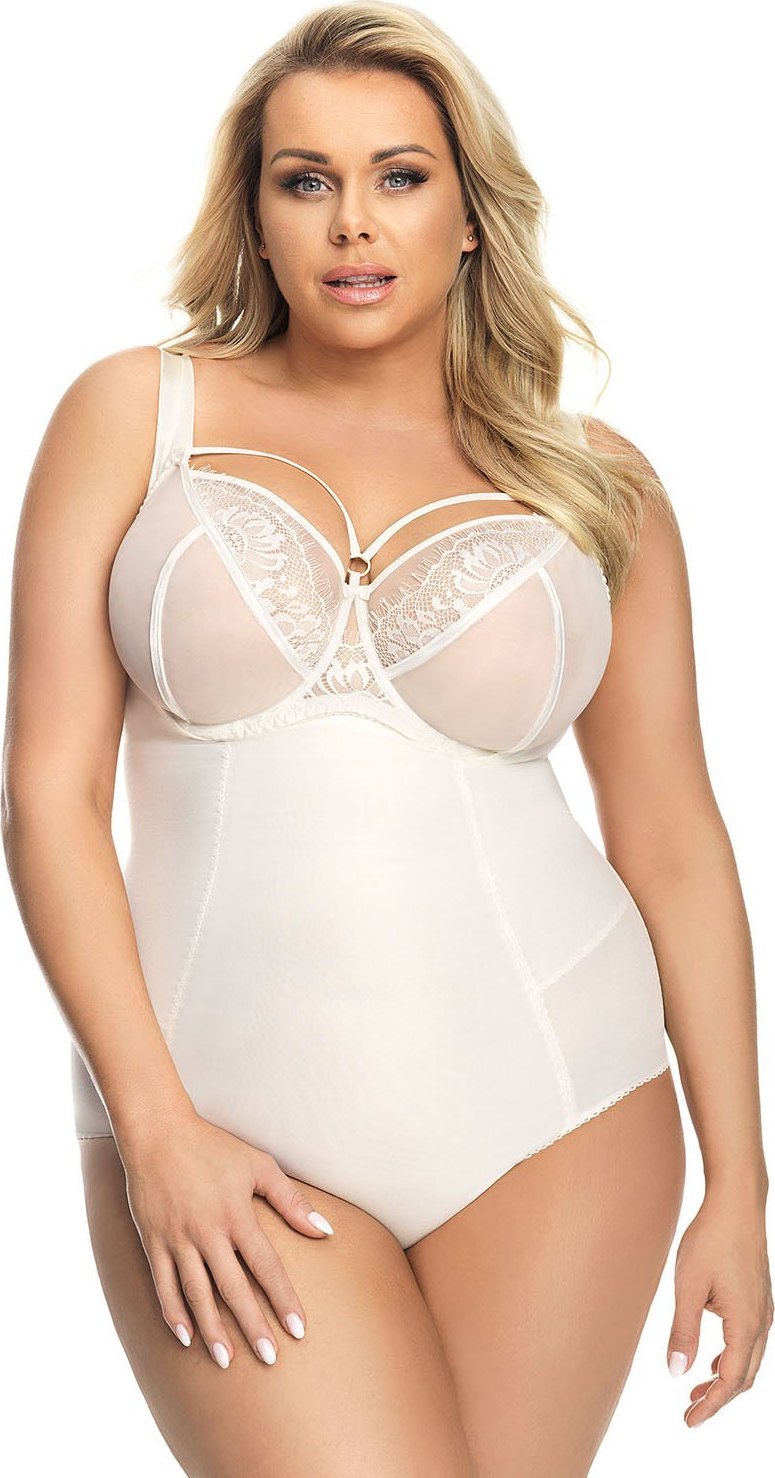 Gorsenia Gorsenia K148 Sanremo śmietanowy XL Body wyszczuplające