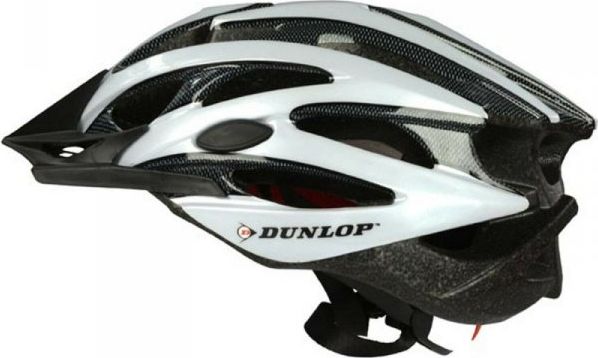 Dunlop Kask rowerowy regulowany biały Led r. M