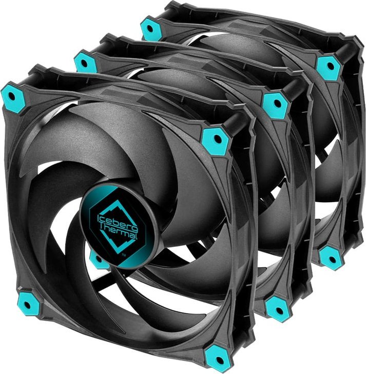 Wentylator Iceberg IceGALE Silent 120 mm 3-pack (ICEGALE12S-BBT-3A)