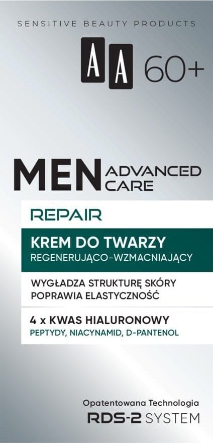 AA Men Advanced Care Repair Krem do twarzy regenerująco - wzmacniający dla mężczyzn 60+ 50 ml
