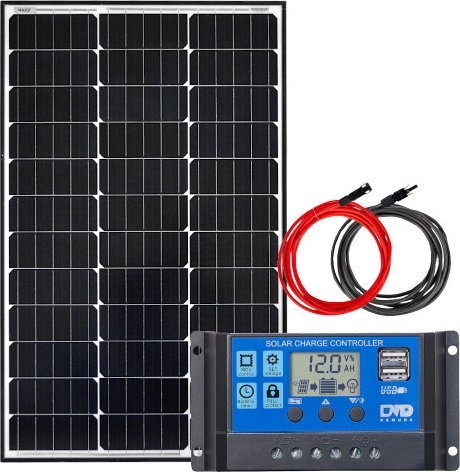 Maxx Zestaw solarny 75W Mono PWM 10A 2xUSB