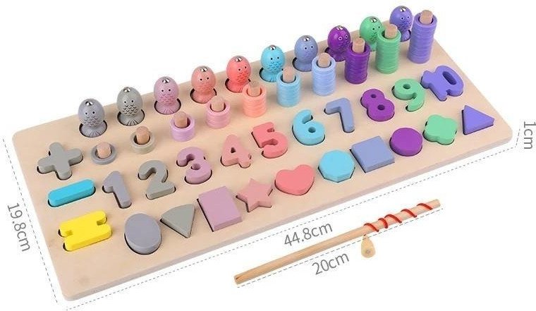 Magnetyczna układanka Montessori pastelowa